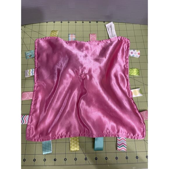 Mary Meyer Taggies Dinosaur Lovey Security Blanket Pink Blue Satan Back - Picture 5 of 12